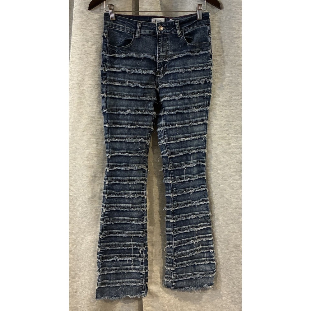 Y2K & Lovely.Co 7 Distressed Jeans Festival Rave Size 7
